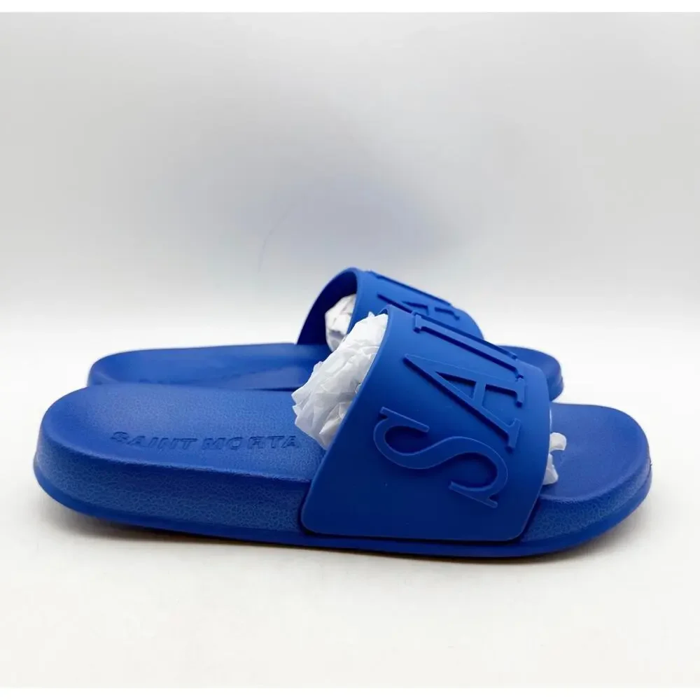 Saint Morta Men's Alameda Pool Slides Size 8 EU 41 Cobalt Blue Rubber NIB
